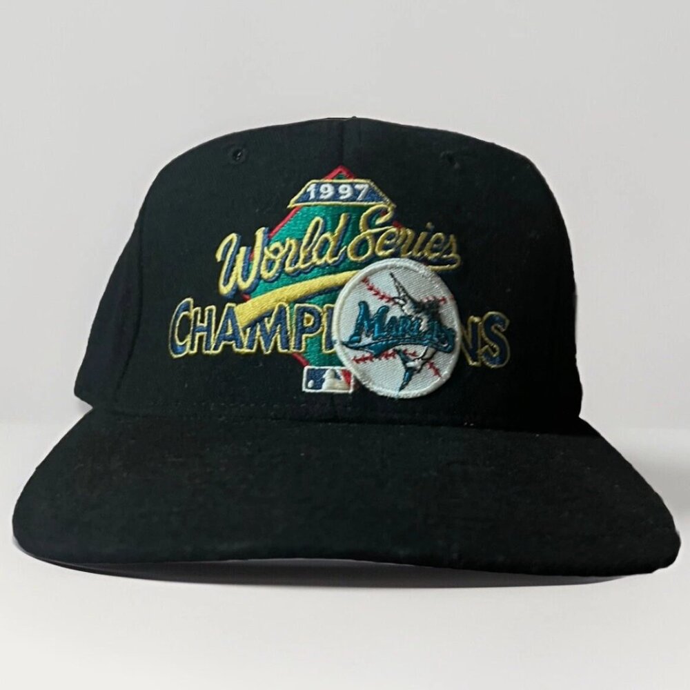 Vintage 1997 Marlins World Series Championship Baseball Hat One Size Fits All